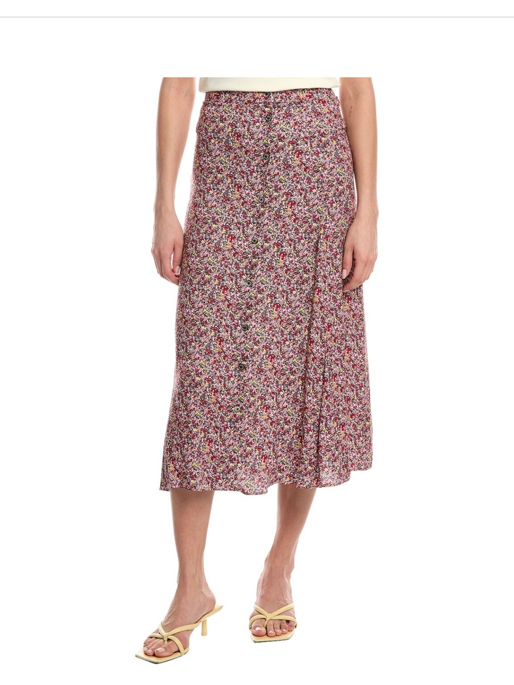 Zadig & Voltaire Rose June Ao Liberty Floral Midi Skirt Size Small NWT